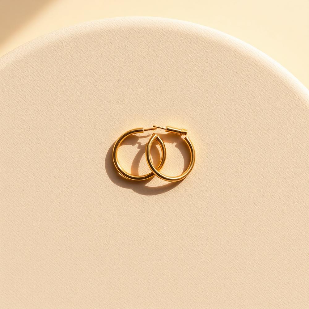 Zlaté kruhové náušnice